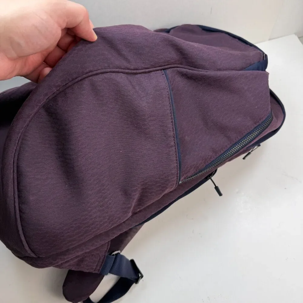 Lululemon Out Of Range Backpack 20L Purple Navy Trim Travel Laptop Commuter Gym